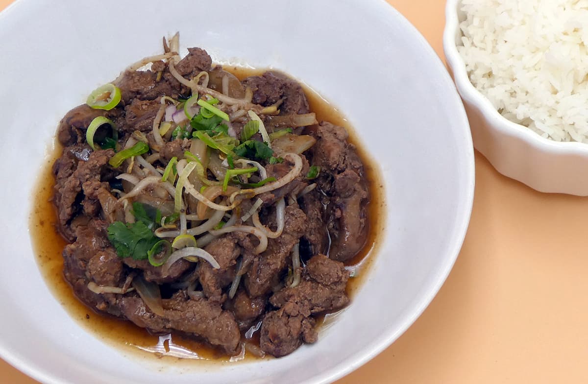 6. Gan gà xào
